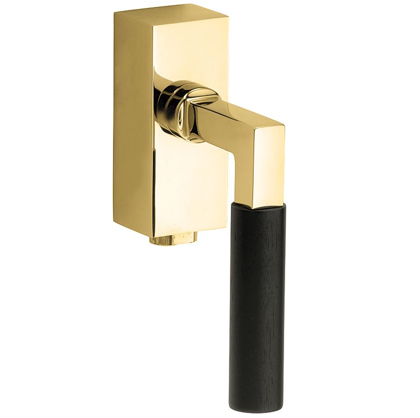 SKG3 Draaikiepgarnituur afsluitbaar Bauhaus ebben messing ongelakt