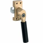 SKG Raamsluiting Met Sluitplaat Rechts Bauhaus ebben messing antiek