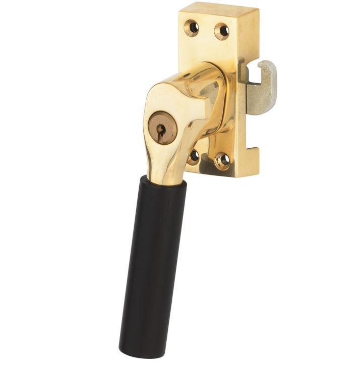 SKG Raamsluiting Met Sluitplaat Links Bauhaus ebben messing ongelakt