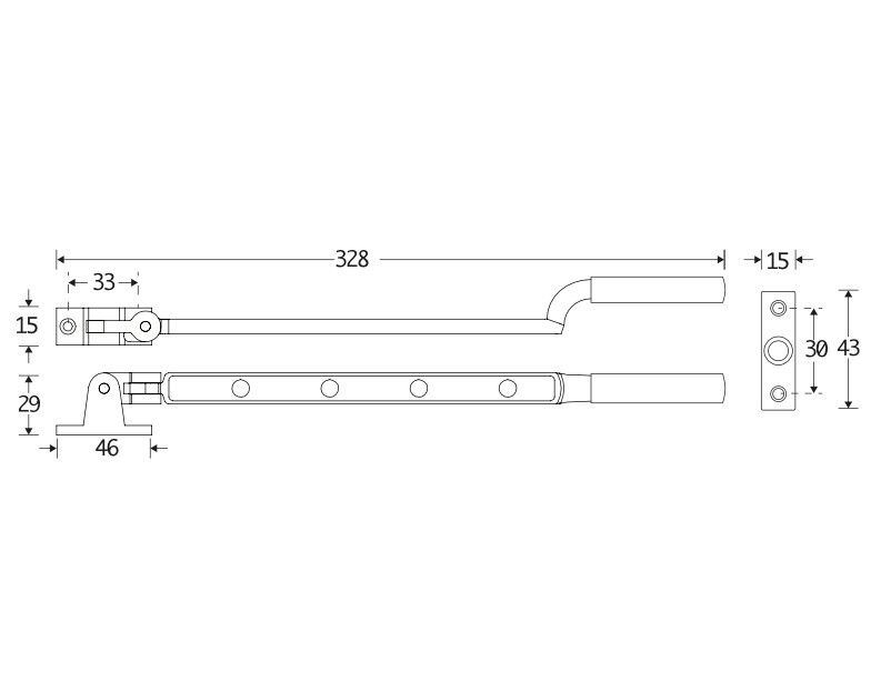 Uitzetijzer Bauhaus ebben messing antiek