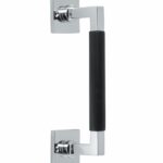 Deurgreep Bauhaus ebben vierkant rozet 600 mm glans chroom