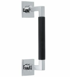 Deurgreep Bauhaus ebben vierkant rozet 600 mm glans chroom