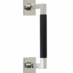 Deurgreep Bauhaus ebben vierkant rozet 300 mm glans nikkel