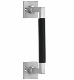 Deurgreep Bauhaus ebben vierkant rozet 600 mm mat nikkel ongelakt