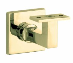 Leuninghouder Bauhaus M10 vlak messing gelakt