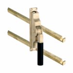 Pomp-espagnolet Bauhaus ebben Messing Antiek Inclusief 2 Stangen