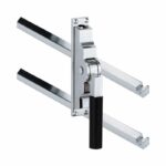 Pomp-espagnolet Bauhaus ebben Glans Chroom Inclusief 2 Stangen