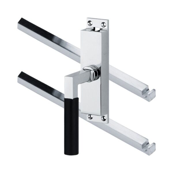 Kruk-espagnolet Bauhaus ebben Links Glans Chroom Inclusief 2 Stangen