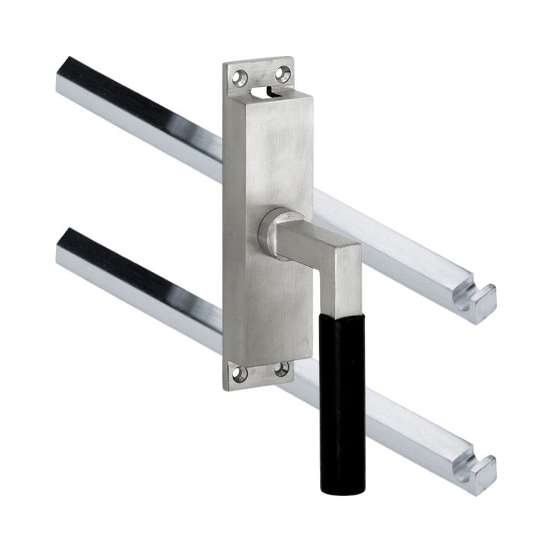 Kruk-espagnolet Bauhaus ebben Rechts Mat Nikkel Ongelakt Inclusief 2 Stangen