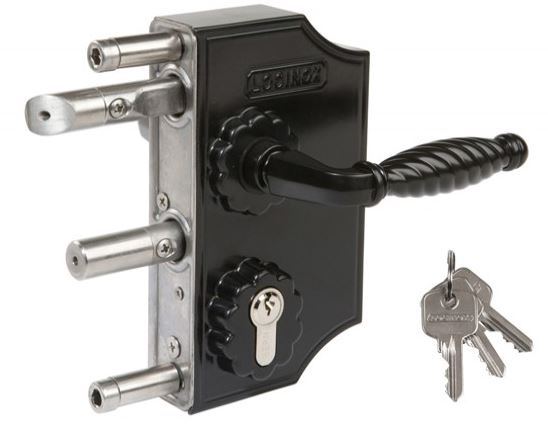 Sierpoortslot opbouw voor 40 tot 60 mm profielen zwart