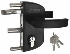 Poortslot opbouw voor 40 mm profielen zwart