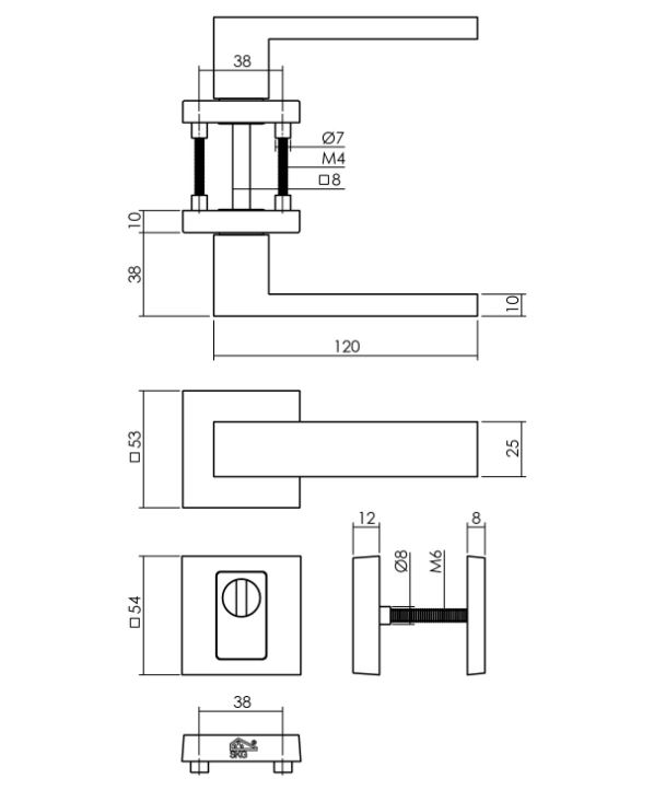 Intersteel SKG3 Veiligheid Achterdeur Set Amsterdam RVS