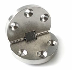 Klepscharnier 180° voor houten deuren Ø20/35 mm vernikkeld