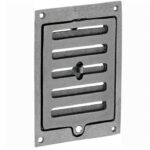Luchtrooster Gent rechthoek afsluitbaar ijzer blank