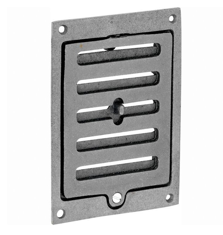 Luchtrooster Gent rechthoek afsluitbaar ijzer blank