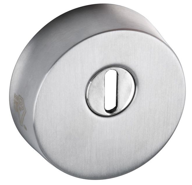 SKG3 Veiligheidsrozet voor oplegsloten met rondcilinder en kerntrekbeveiliging mat chroom