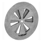 Luchtrooster Gent rond afsluitbaar ijzer blank