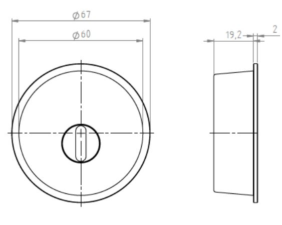 SKG3 Veiligheidsrozet voor oplegsloten met rondcilinder en kerntrekbeveiliging mat zwart