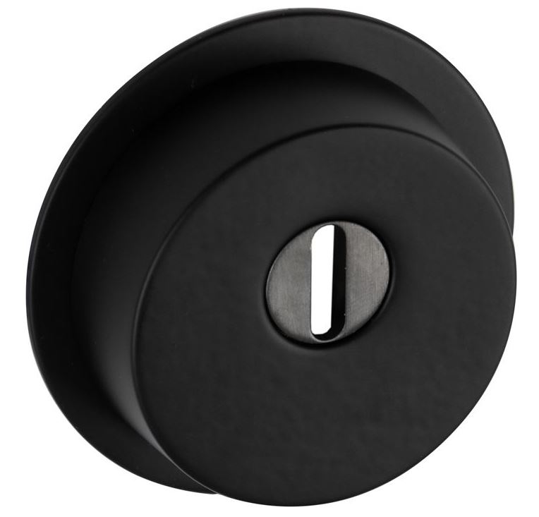 SKG3 Veiligheidsrozet voor oplegsloten met rondcilinder en kerntrekbeveiliging mat zwart