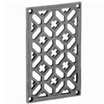 Luchtrooster Versailles 16x10cm ijzer blank