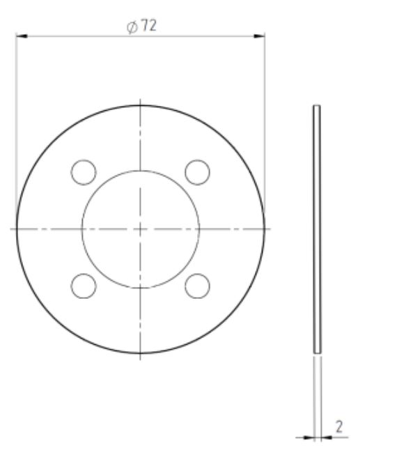 Smetplaat tbv SKG3 cilinderrozet voor oplegslot mat chroom