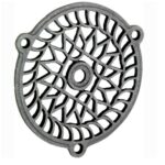 Luchtrooster Versailles 11cm ijzer blank