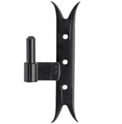 Plaatduim DIN Re zwaluwstaart 190mm ijzer zwart
