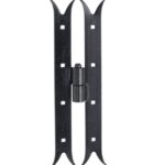 Paumelle Zwaluw DIN rechts 350mm ijzer zwart