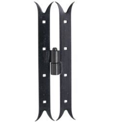 Paumelle Zwaluw DIN rechts 350mm ijzer zwart