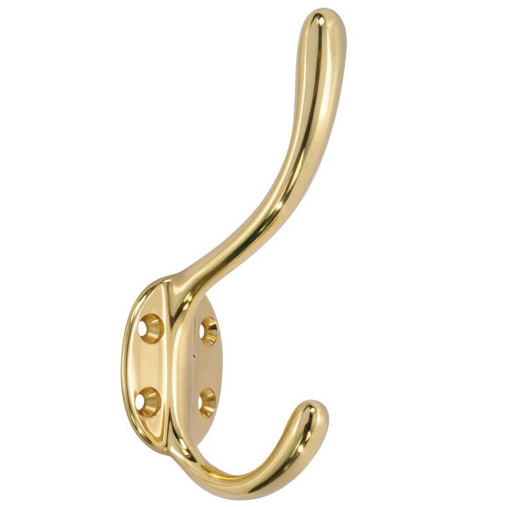 Hoedhaak Bern messing gelakt