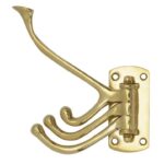 Hoedhaak Wende draaibaar messing gelakt