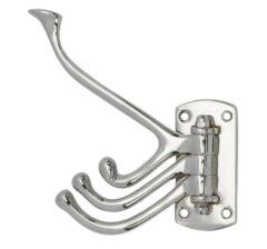 Hoedhaak Wende draaibaar glans chroom