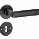 Deurkruk op rozet Hamburg inclusief sleutelplaatje ijzer zwart