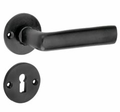 Deurkruk op rozet Hamburg inclusief sleutelplaatje ijzer zwart