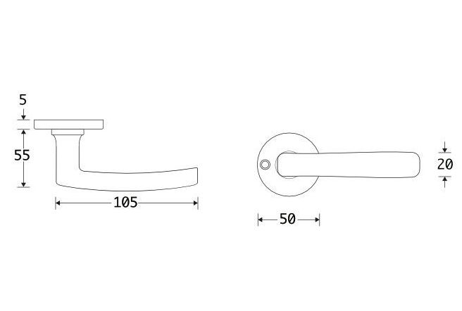 Deurkruk op rozet Berlin inclusief sleutelplaatje ijzer zwart