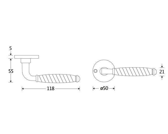 Deurkruk op rozet Tours inclusief sleutelplaatje ijzer zwart
