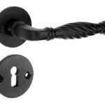 Deurkruk op rozet Tours inclusief sleutelplaatje ijzer zwart