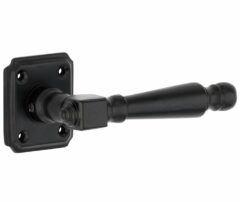 Deurkruk op rozet Arlon ijzer zwart