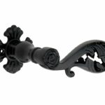 Deurkruk op rozet Kasteel ijzer zwart