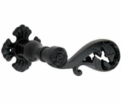 Deurkruk op rozet Kasteel ijzer zwart