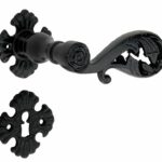 Deurkruk op rozet Kasteel inclusief sleutelplaatje ijzer zwart