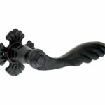 Deurkruk op rozet Hek ijzer zwart