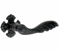 Deurkruk op rozet Hek ijzer zwart