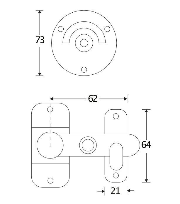 WC-overslag Oxford ijzer zwart