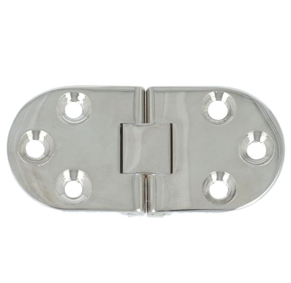 Klepscharnier ovaal 30x67 mm chroom