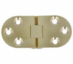 Klepscharnier ovaal 30x67 mm messing