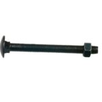 Slotbout met moer M7 x 50 mm staal zwart