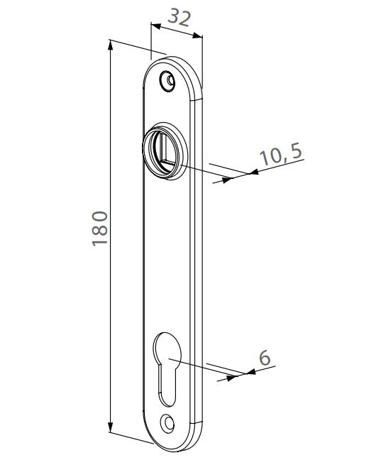 Afdekplaat PC92 voor insteeksloten RVS 2 stuks