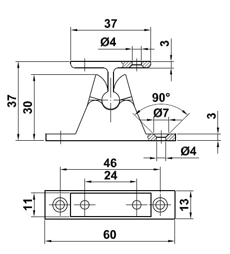 Deurvastzetter chroom kleur - Afbeelding 2