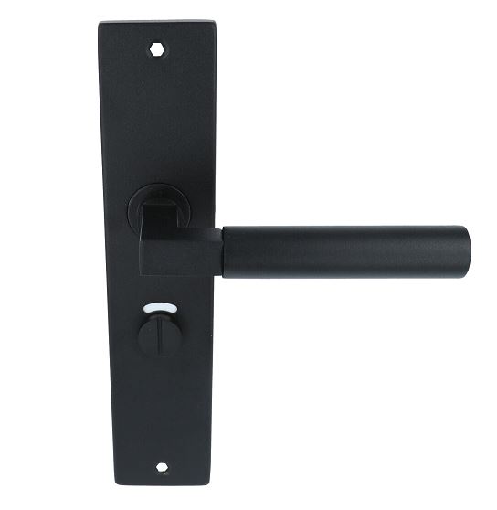 Deurkruk Bauhaus Massief Zwart Op Schild WC63/8